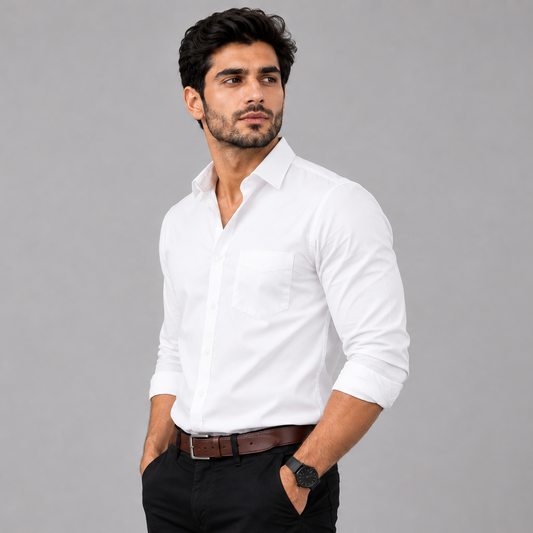 Men's Solid Regular Fit Casual Shirt