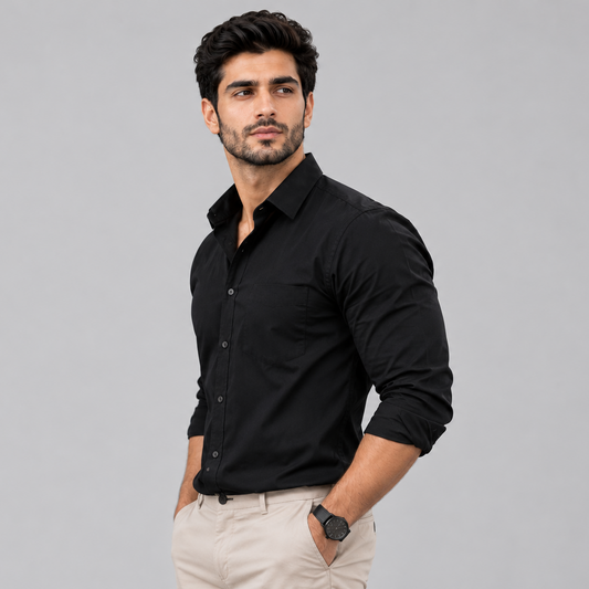Men's Solid Regular Fit Casual Shirt