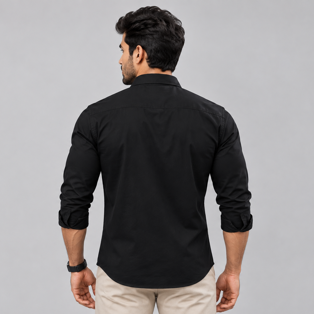 Men's Solid Regular Fit Casual Shirt