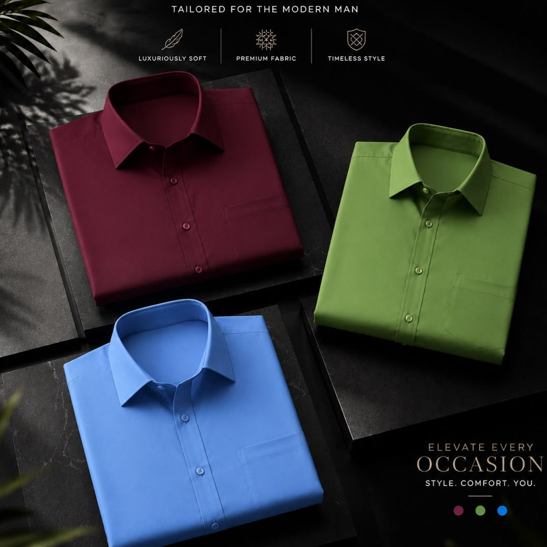 Pack of 3 Regular Shirts